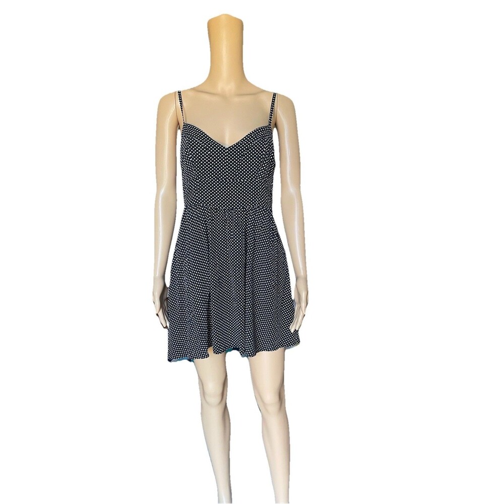 Petite Small Express EUC Polka Dot Babydoll Dress